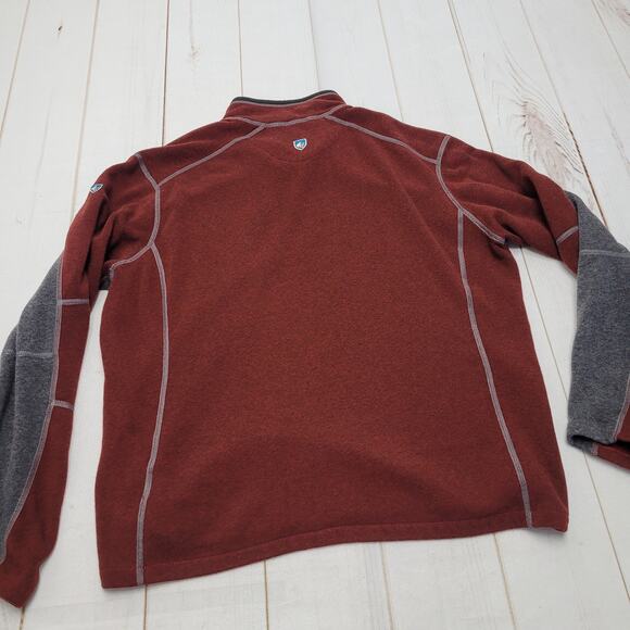 Kuhl Kashmira quarter zip fleece jacket burnt red XL gorpcore - Picture 6 of 6